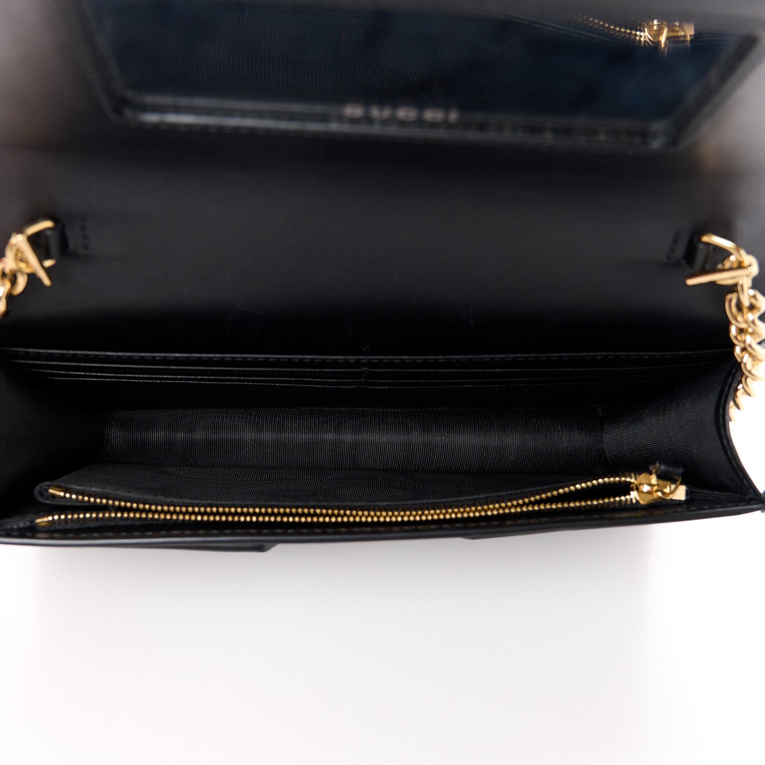 Gucci Calfskin GG Matelasse Chain Wallet Black 5 of 10