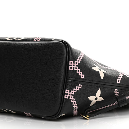 Louis Vuitton Empreinte Monogram Giant Broderies Neverfull MM Black 9 of 9