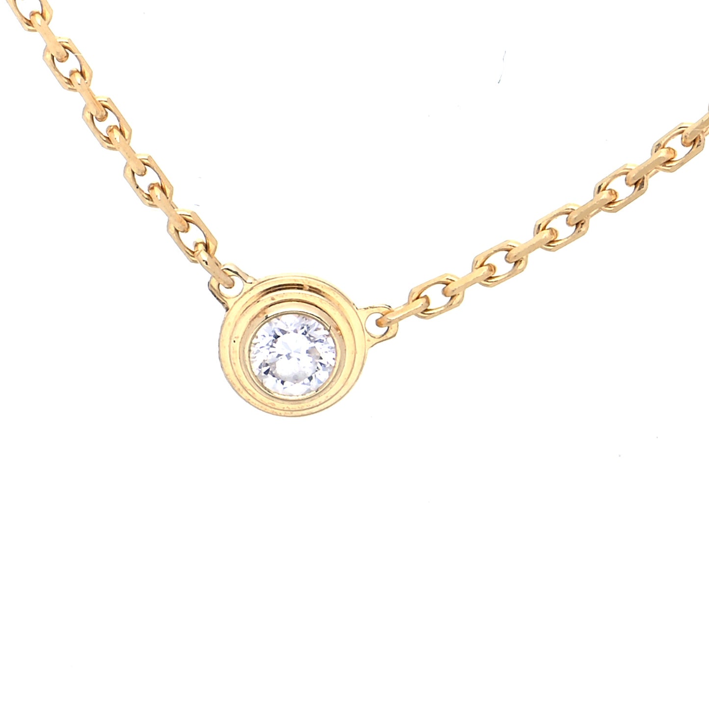 18K Yellow Gold Diamond XS D'Amour Pendant Necklace