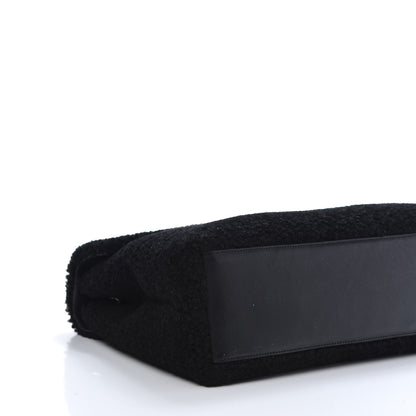 Saint Laurent Shearling Medium Loulou Shoulder Bag Black 6 of 13