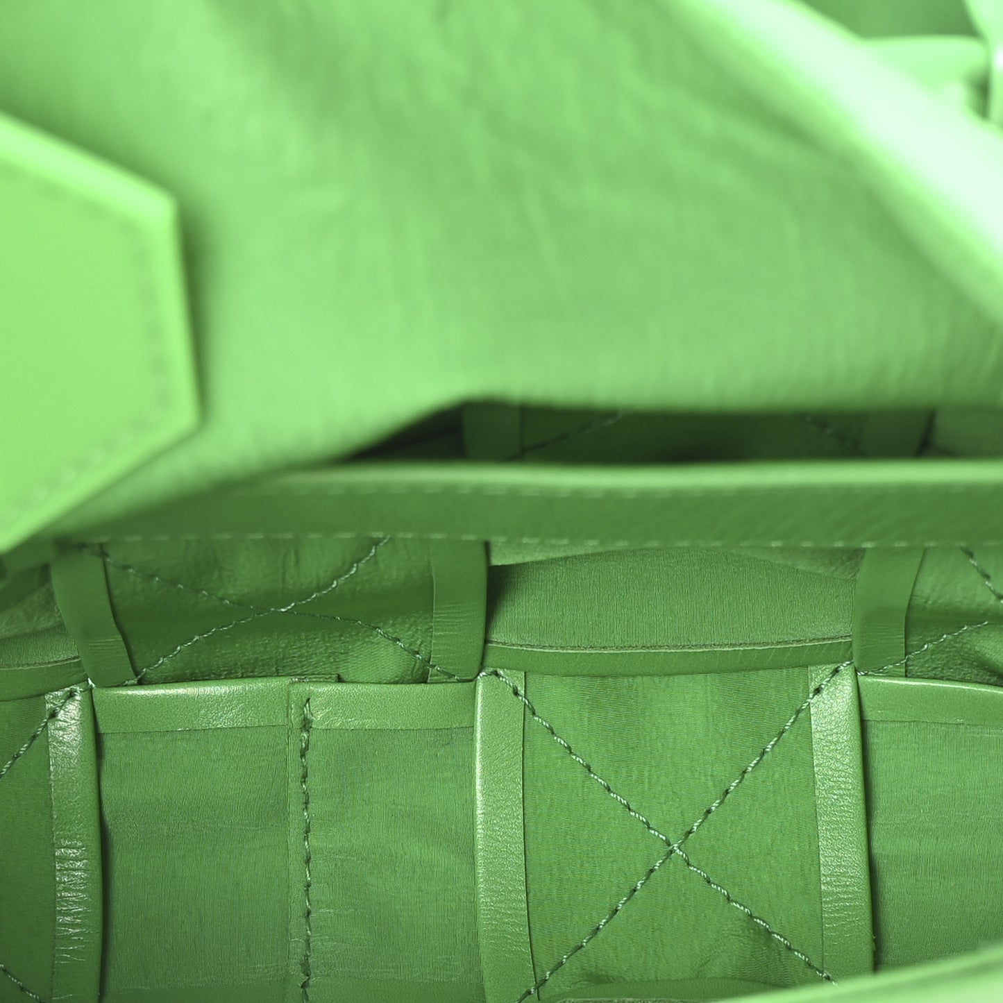 Paper Calfskin Intreccio Cassette Belt Bag Parakeet