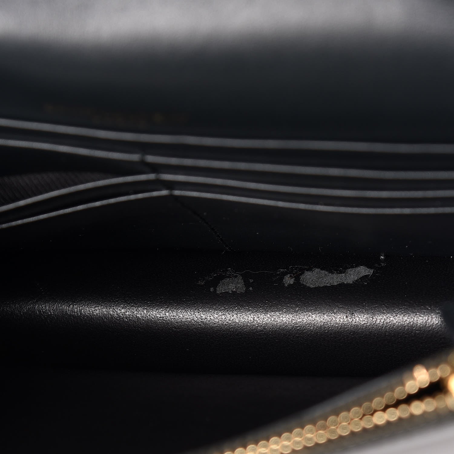 Saint Laurent Smooth Calfskin Classic Monogram Kate Tassel Chain Wallet Dark Leaf 6 of 10