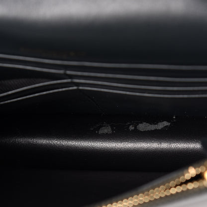 Saint Laurent Smooth Calfskin Classic Monogram Kate Tassel Chain Wallet Dark Leaf 6 of 10