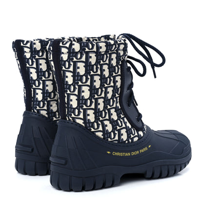 Christian Dior Oblique Nylon D-Venture Boots 36.5 Deep Blue 4 of 8