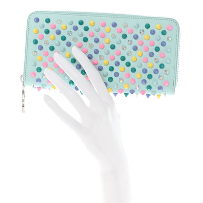 Christian Louboutin Calfskin Panettone Spiked Zip Around Wallet Source Multicolor 2 of 7
