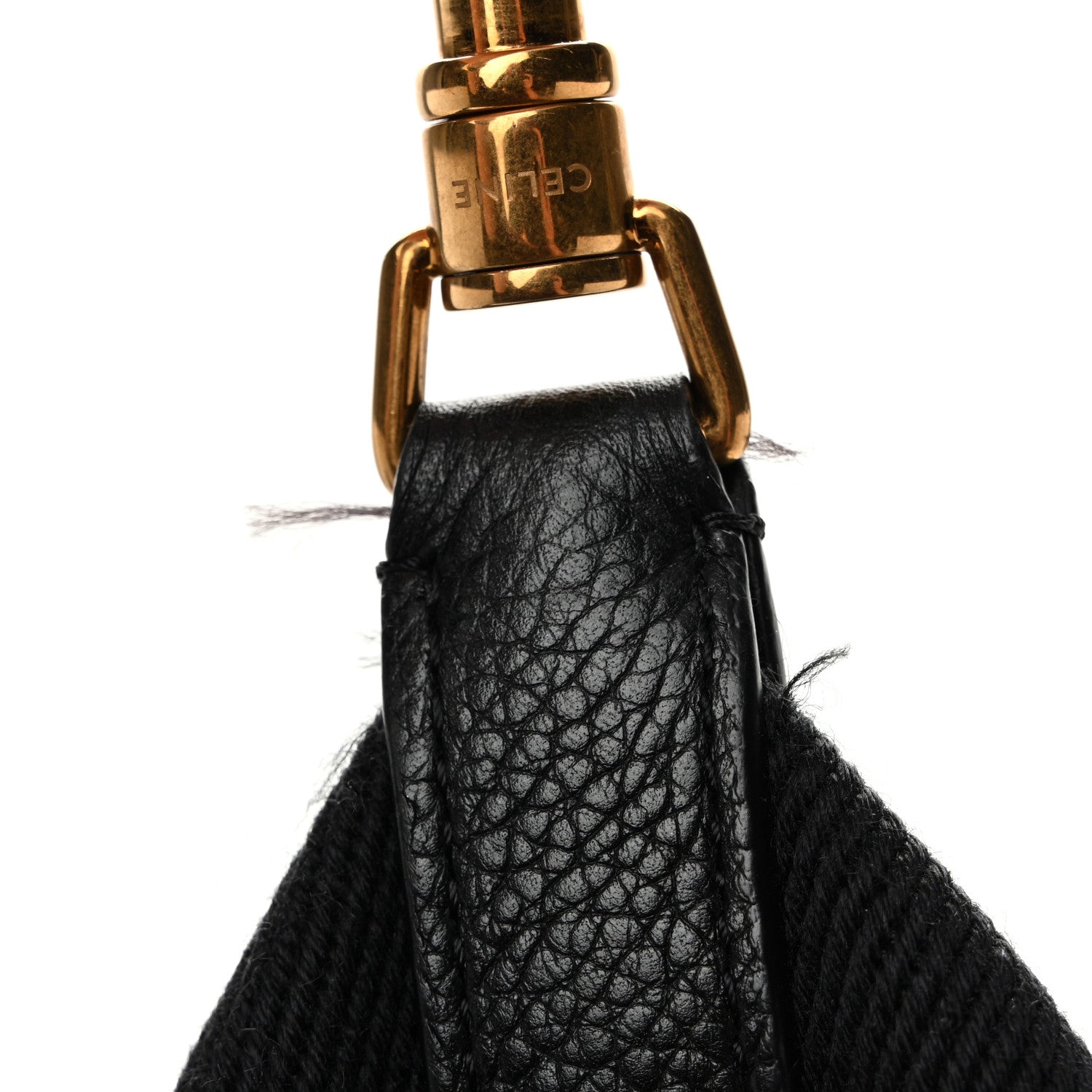 Celine Soft Grained Calfskin Sangle Bucket Bag Black 10 of 11