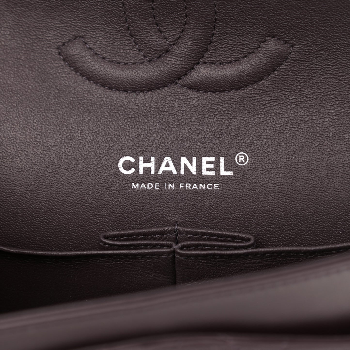 Lambskin Quilted Medium Double Flap Purple