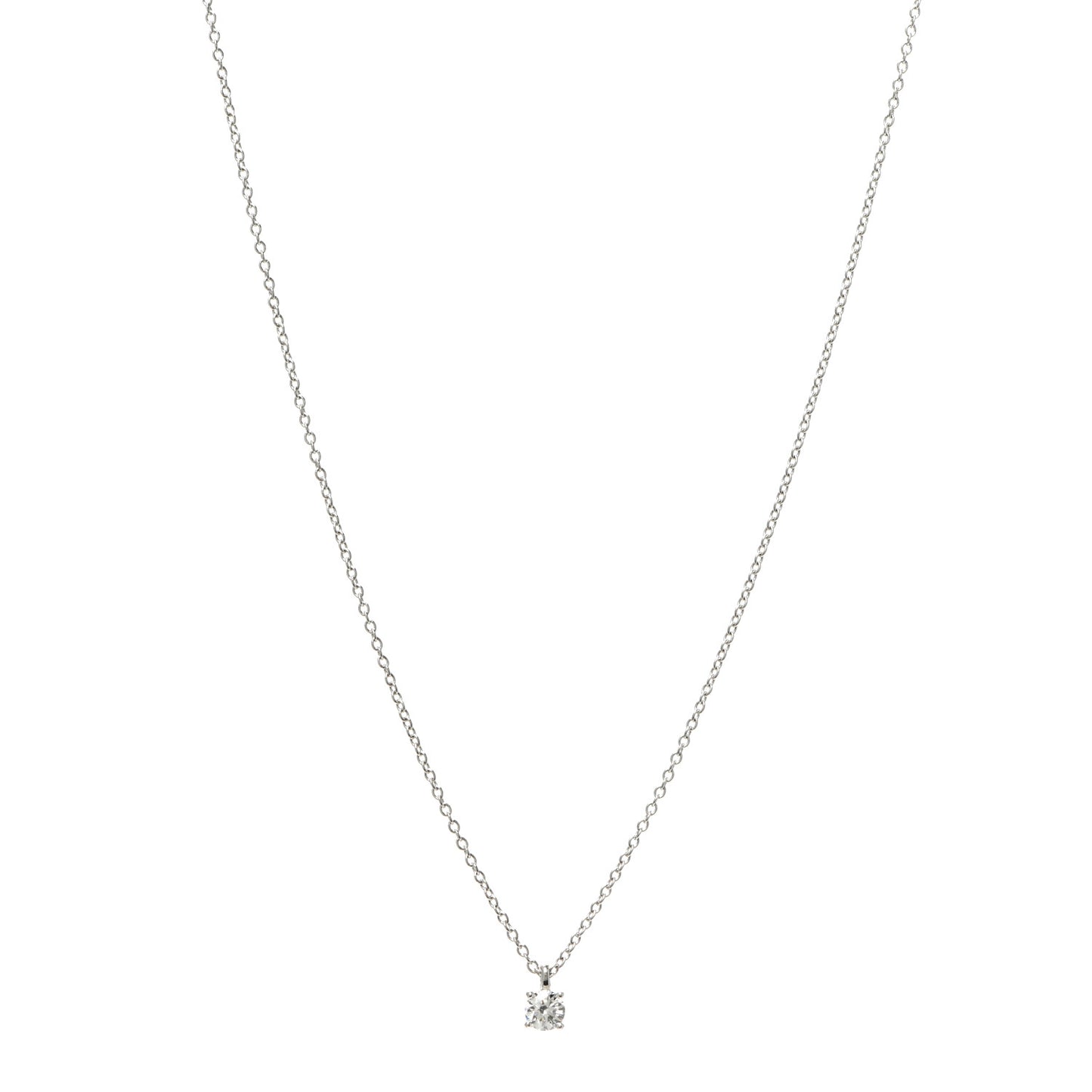 Platinum Diamond .20ct Solitaire Pendant Necklace