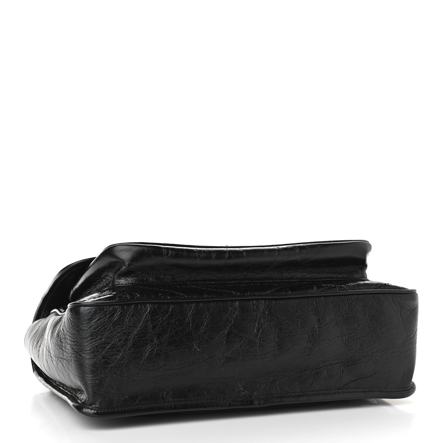Saint Laurent Crinkled Calfskin Matelasse Monogram Large Niki Chain Satchel Black 4 of 8