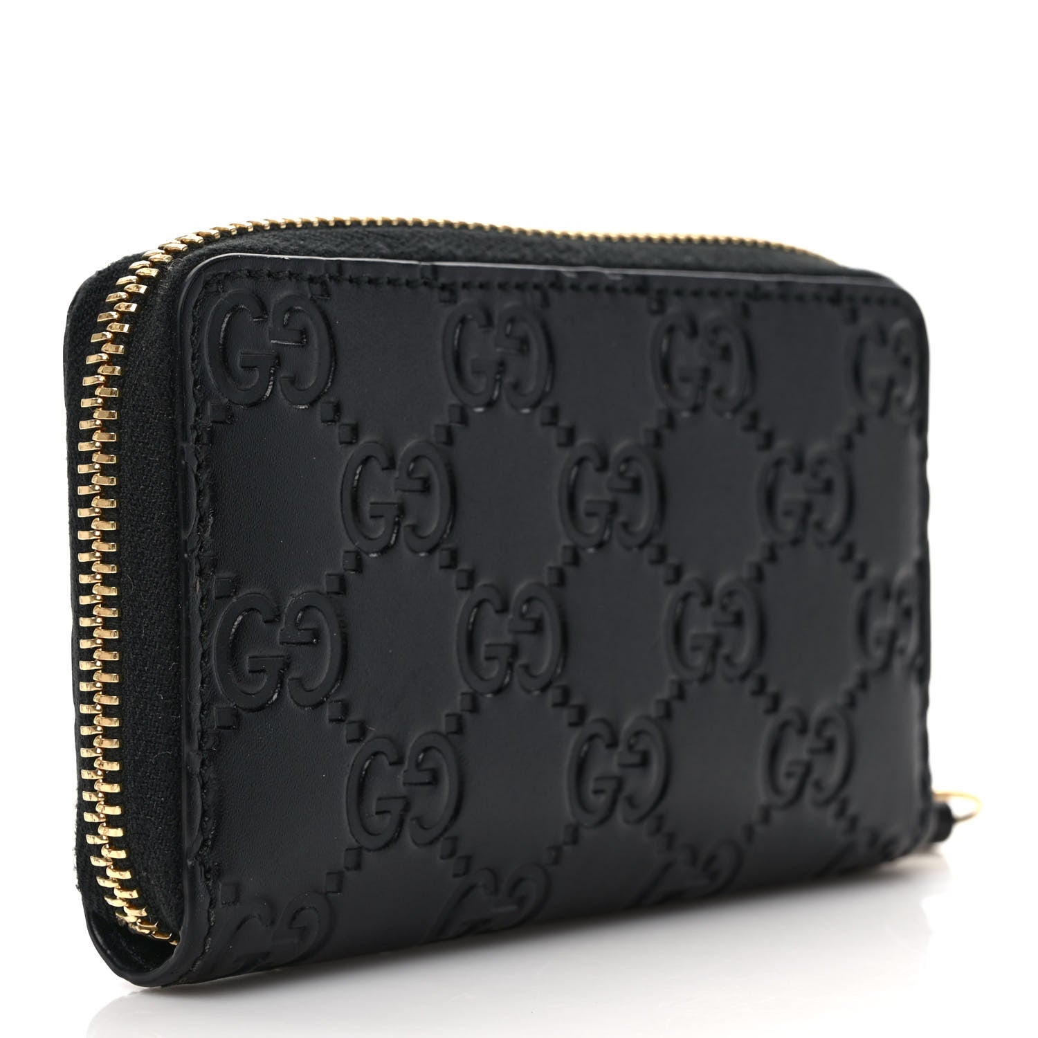 Gucci Guccissima Zip Around Card Case Black 3 of 8