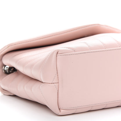 Saint Laurent Calfskin Y Quilted Monogram Small Loulou Chain Satchel Rose Antic 8 of 13