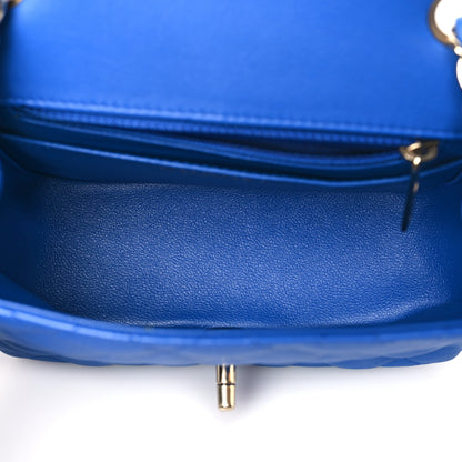 Chanel Lambskin Quilted Mini Square Flap Blue 5 of 11