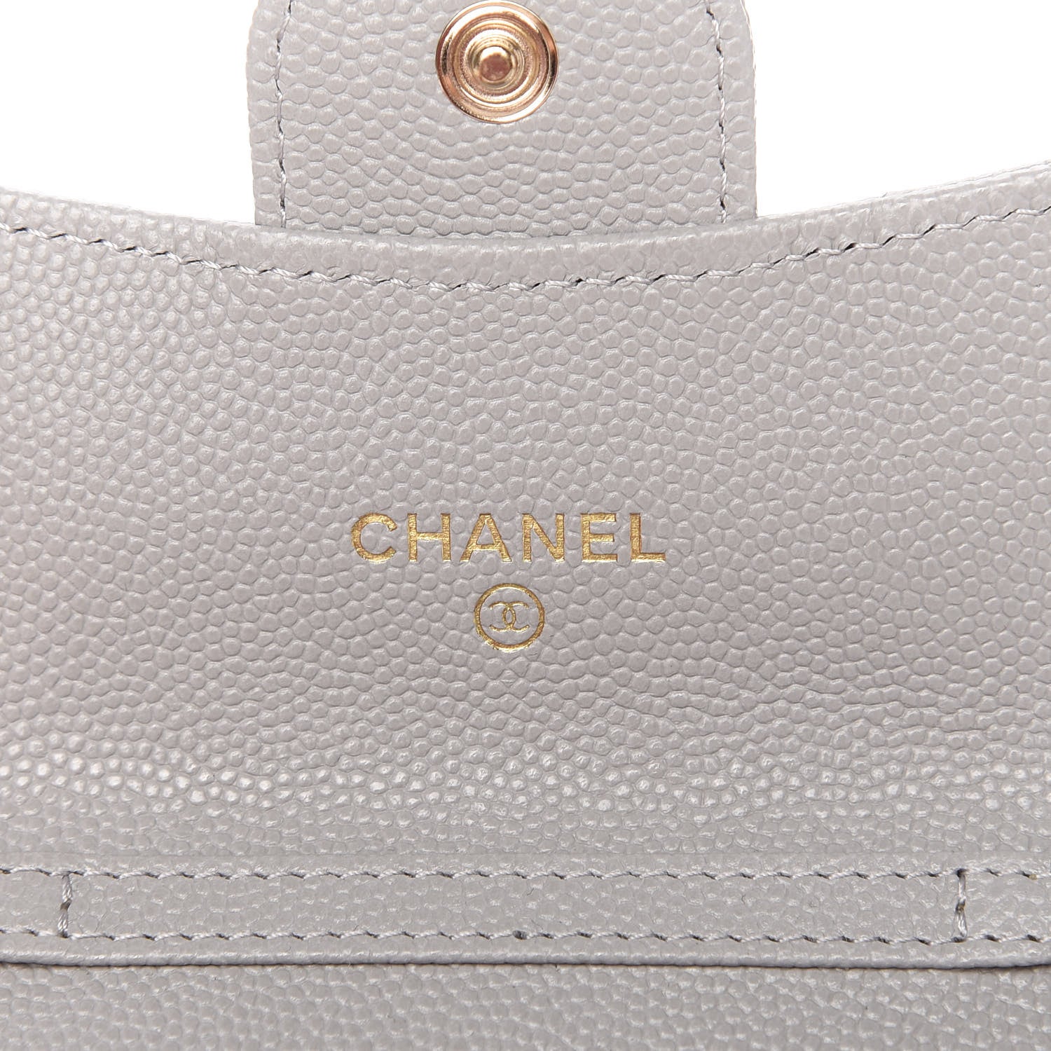 Chanel Caviar Quilted Flap Card Holder On Chain Grey 8 of 11