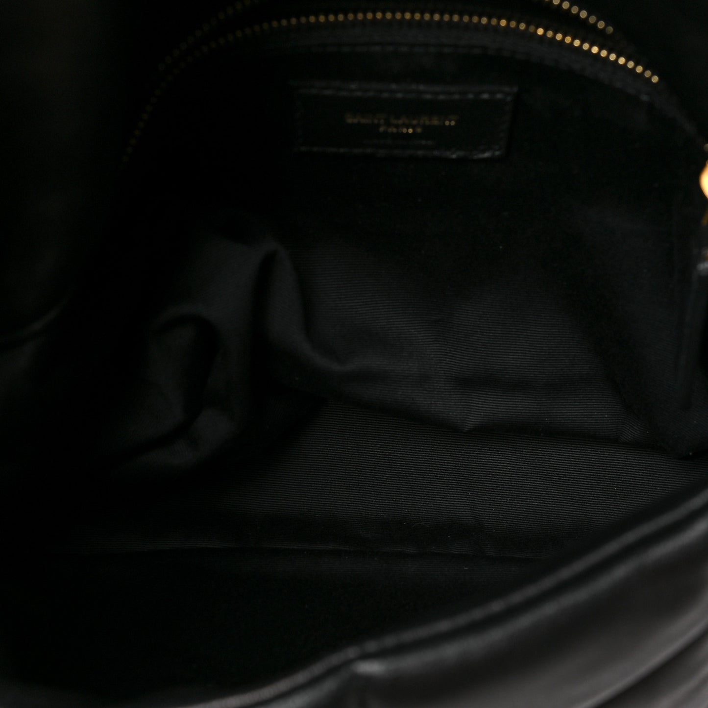 Lambskin Quilted Small Loulou Puffer Monogram Chain Satchel Black