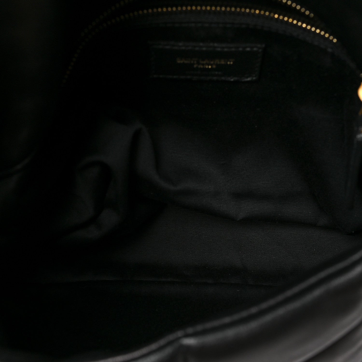 Saint Laurent Lambskin Quilted Small Loulou Puffer Monogram Chain Satchel Black 6 of 10