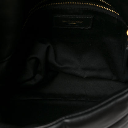 Saint Laurent Lambskin Quilted Small Loulou Puffer Monogram Chain Satchel Black 6 of 10