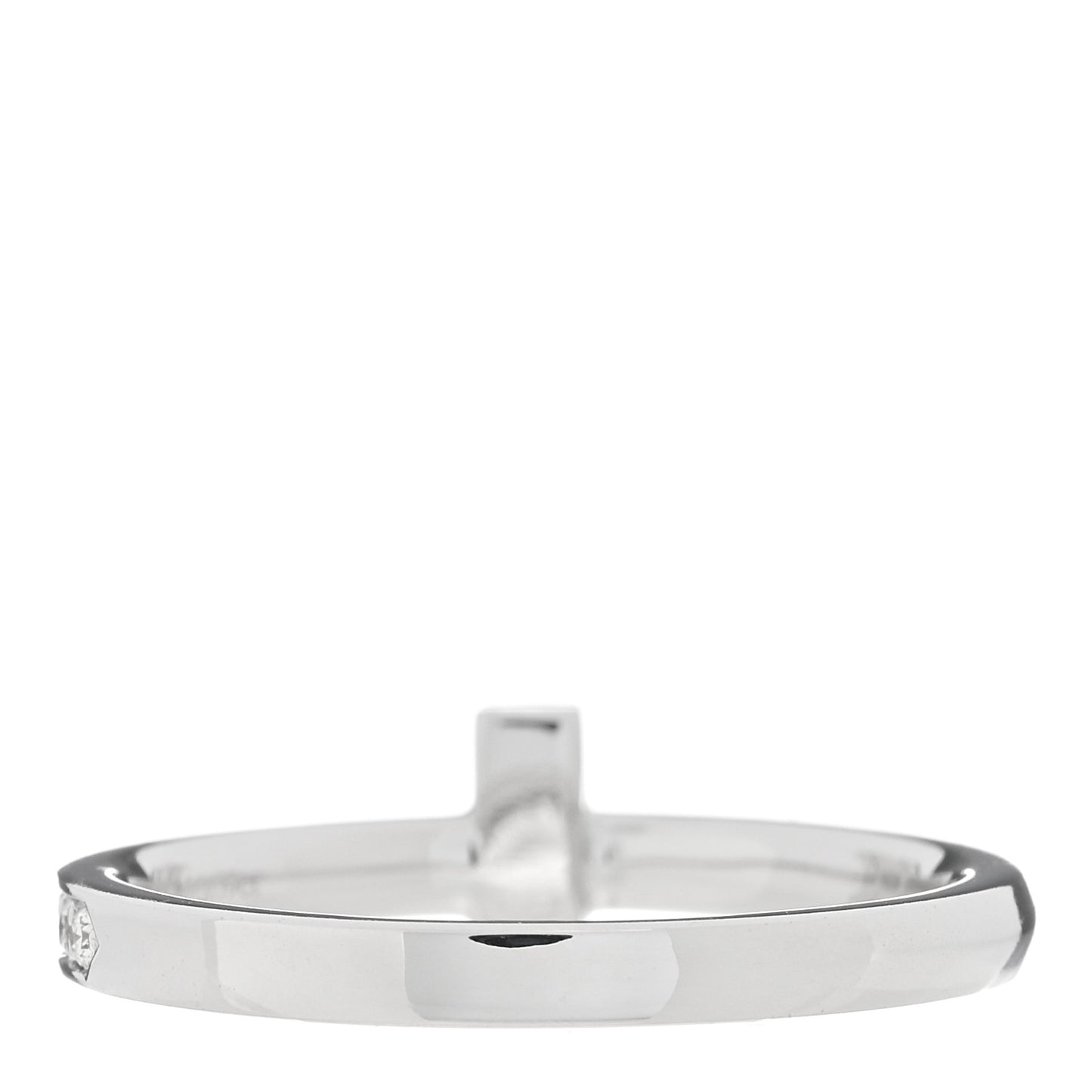 18K White Gold Diamond T T1 Ring 56 7.5