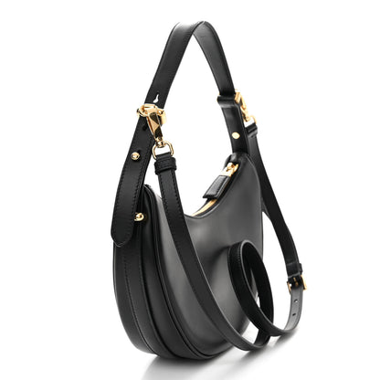 Prada Soft Calfskin Arque Shoulder Bag Black 3 of 11