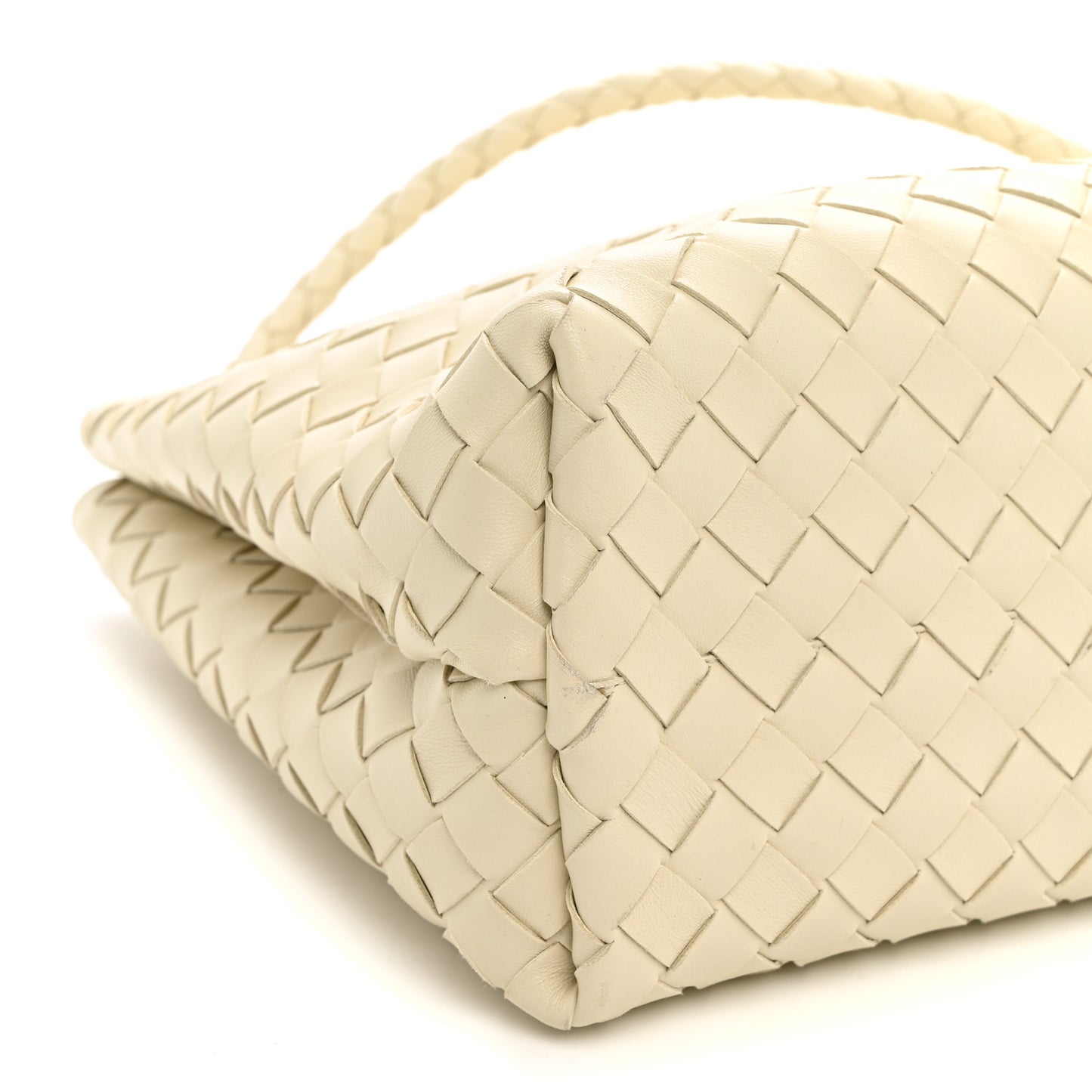 Nappa Intrecciato Medium Andiamo Shoulder Bag Sea Salt