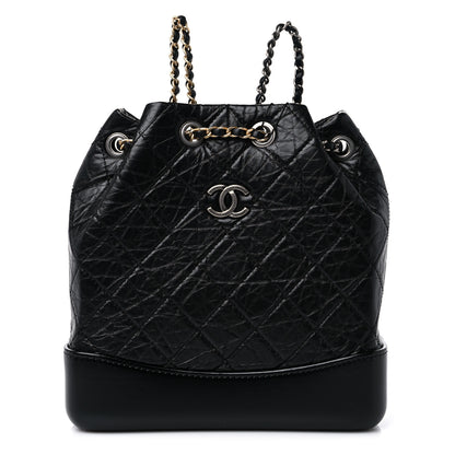 Chanel Aged Calfskin Quilted Small Gabrielle Backpack Black 1 of 10