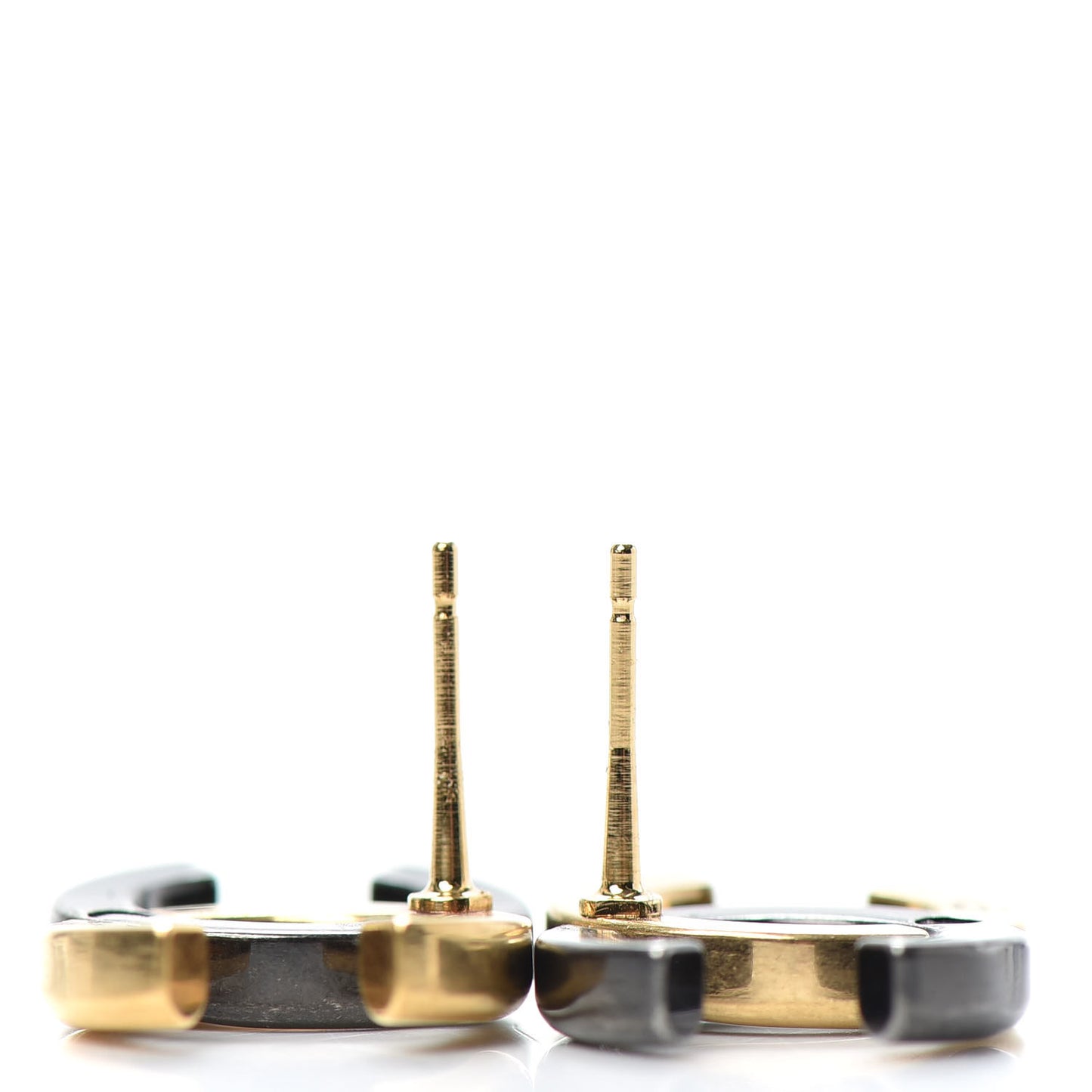 Metal CC Earrings Gold Ruthenium