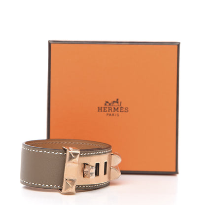 Hermes Swift Collier de Chien CDC 24 Bracelet T1 Etoupe 6 of 6