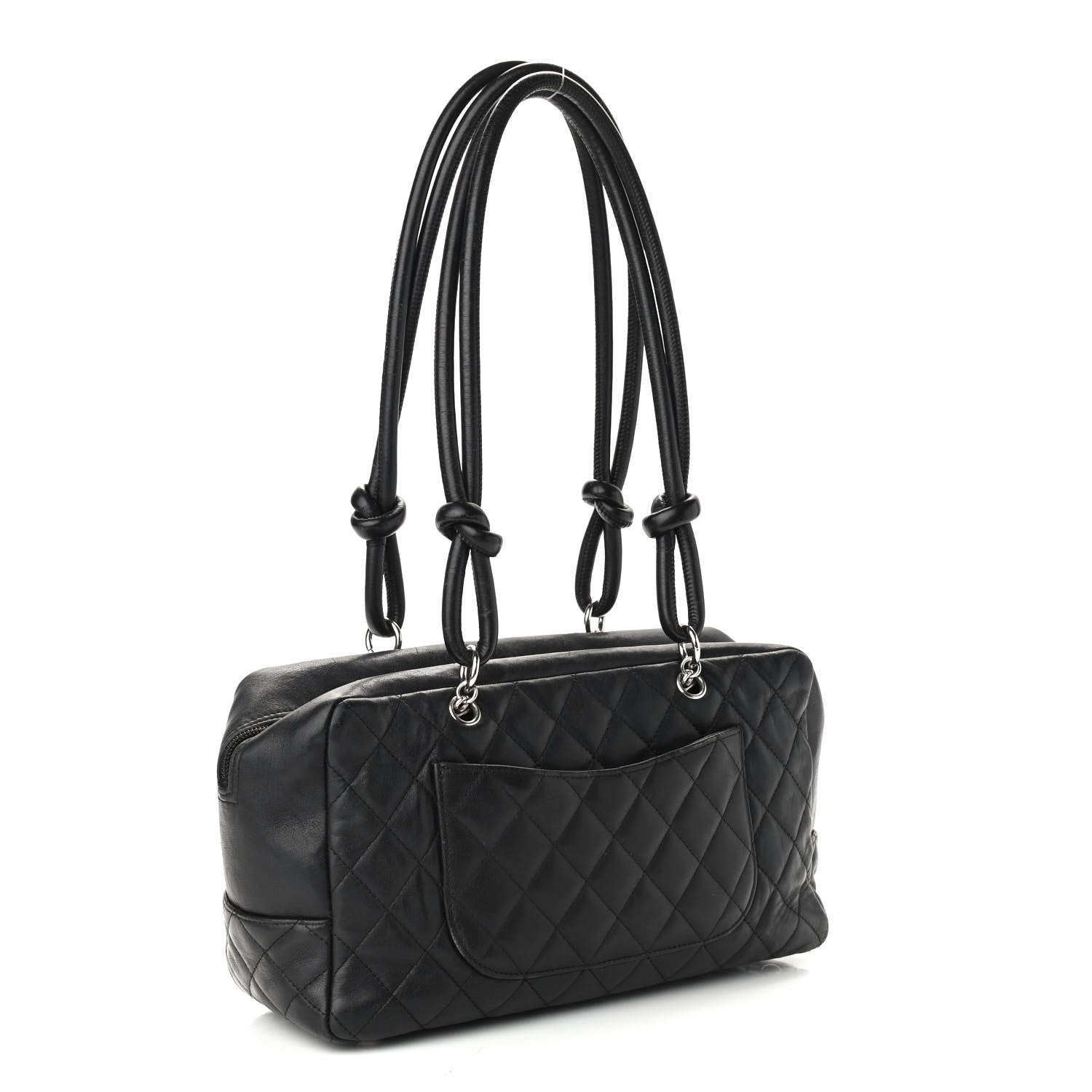 Chanel Calfskin Quilted Large Cambon Bowler Black 3 of 14