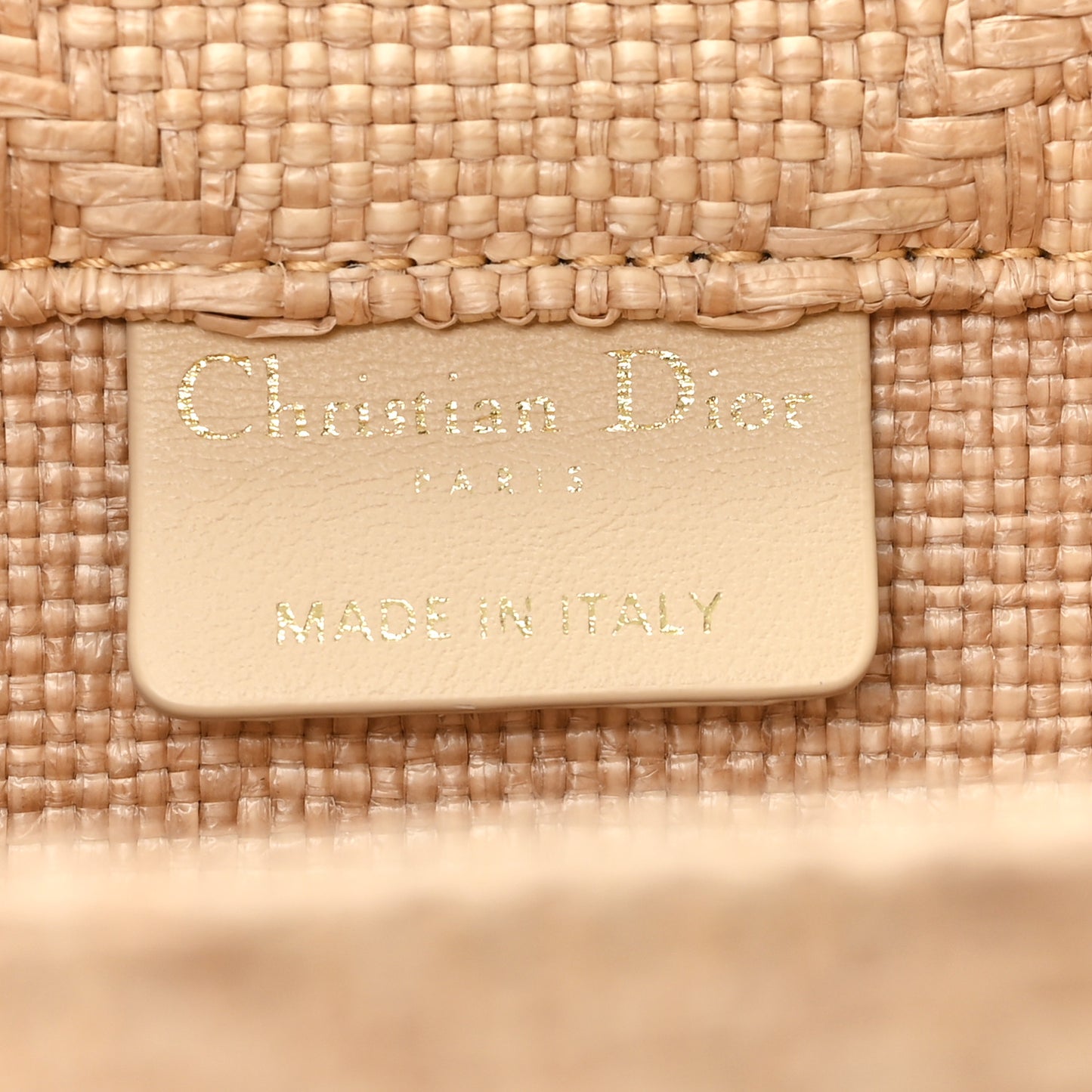 Raffia Cannage Large Book Tote Natural