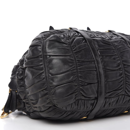 Prada Nappa Gaufre Satchel Black 6 of 13