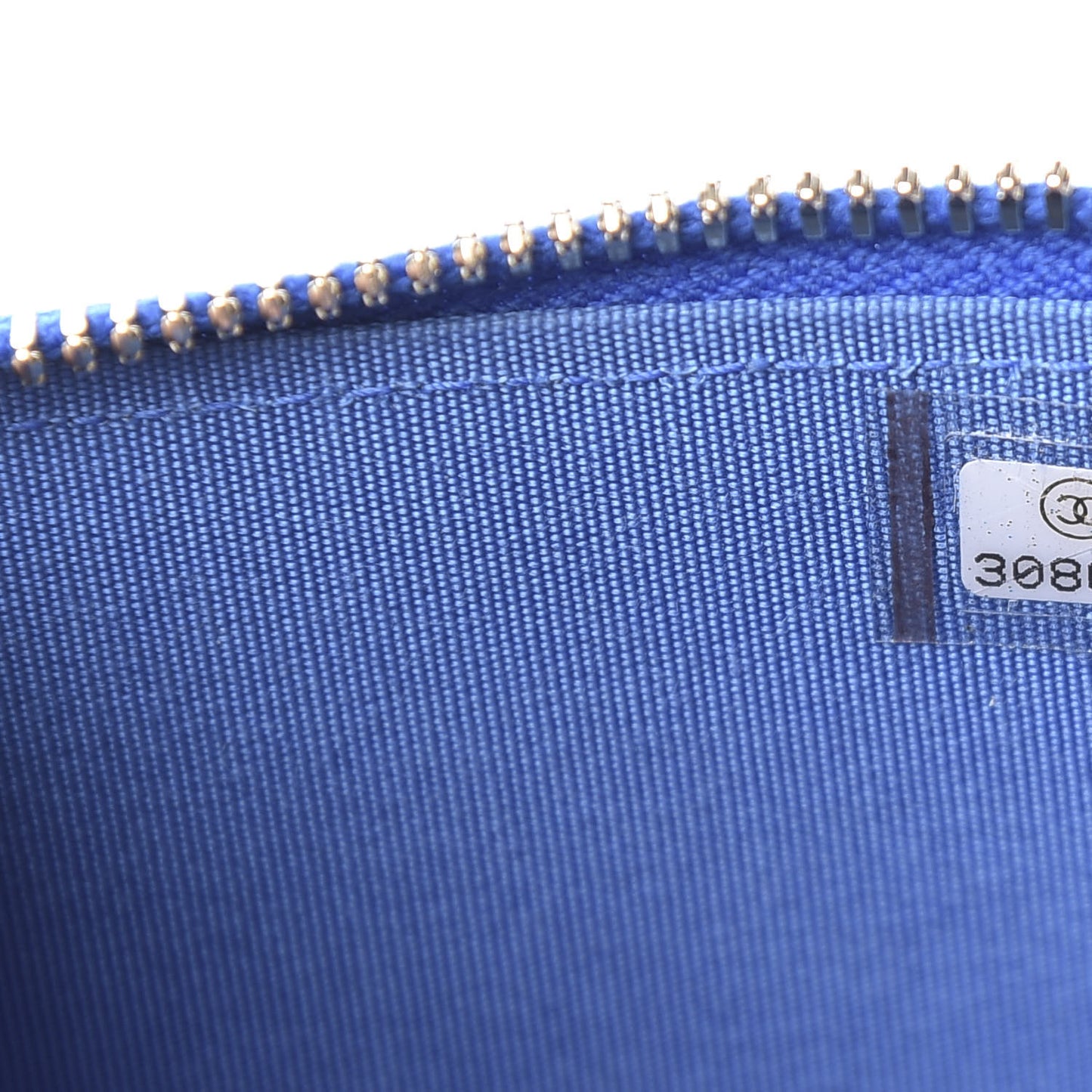 Raffia Jute Striped Mini Vanity Case With Chain Blue Beige