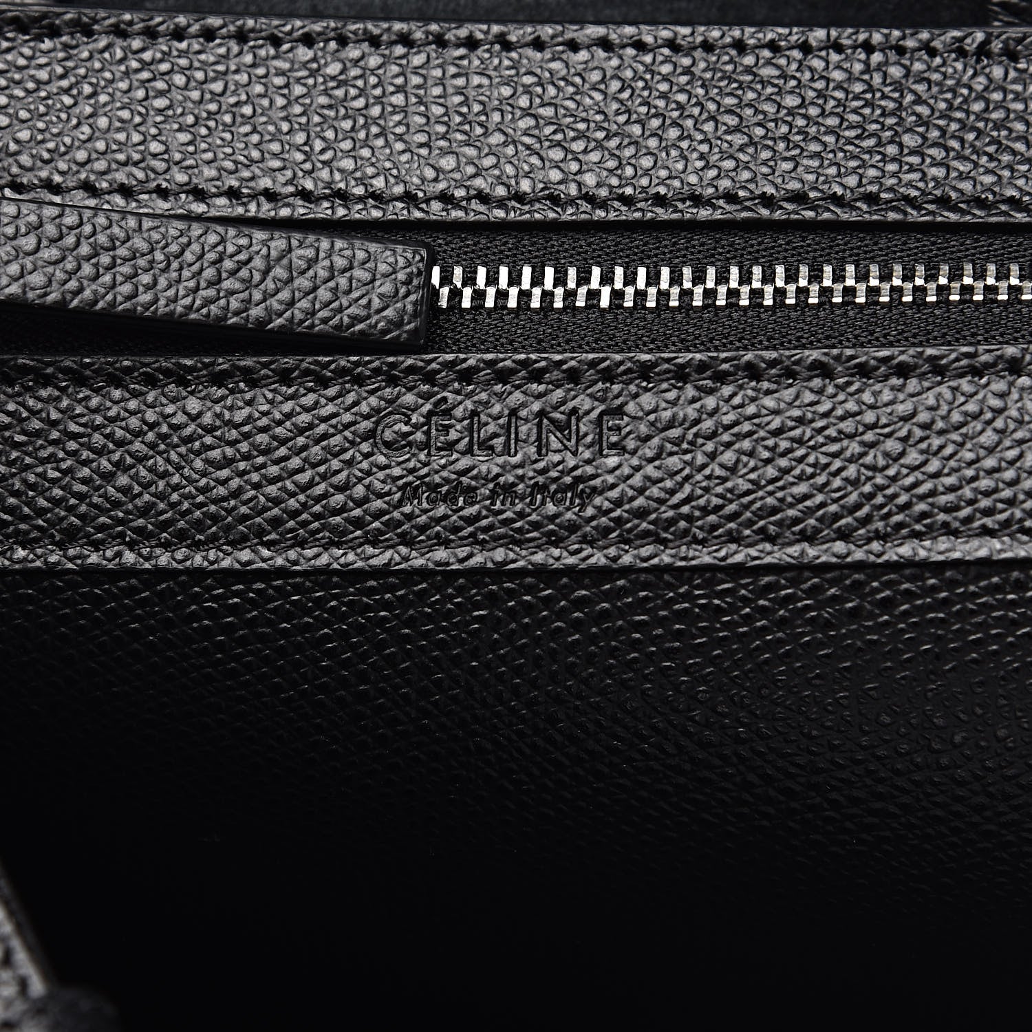 Celine Grained Calfskin Small Vertical Cabas Black 6 of 10