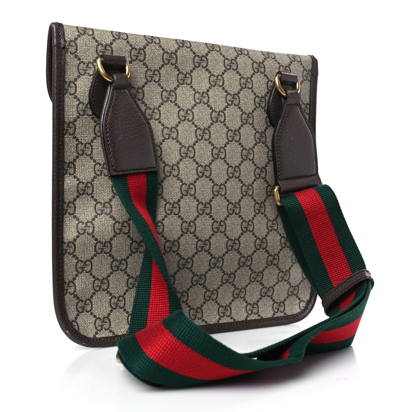 GG Supreme Monogram Web Medium Neo Vintage Flap Messenger Bag Beige New Acero