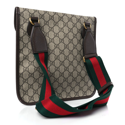 Gucci GG Supreme Monogram Web Medium Neo Vintage Flap Messenger Bag Beige New Acero 3 of 8