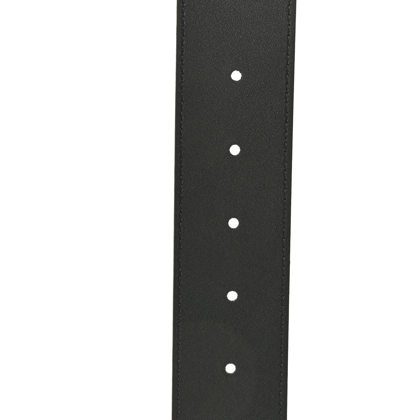 Textured Dollar Calfskin Nickel Double G 40mm Belt 85 34 Black