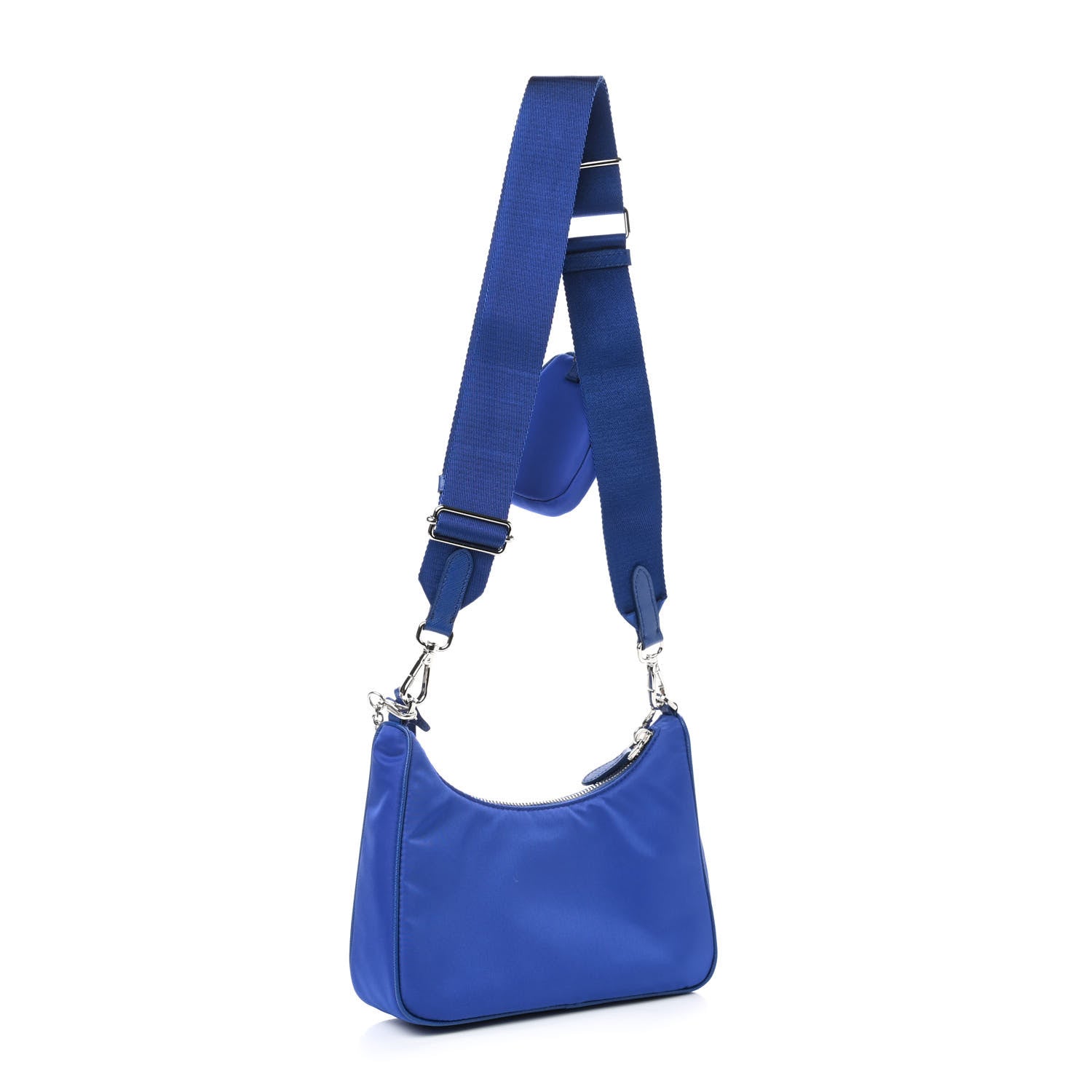 Prada Nylon Re-Edition 2005 Shoulder Bag Indaco 3 of 9