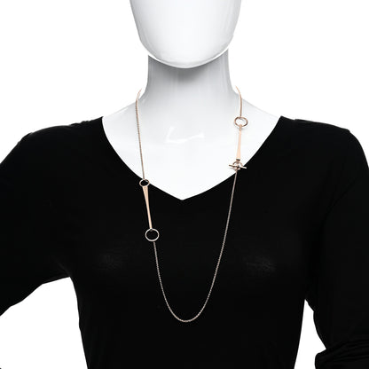 Hermes 18K Rose Gold Clou de Forge Long Necklace 2 of 5