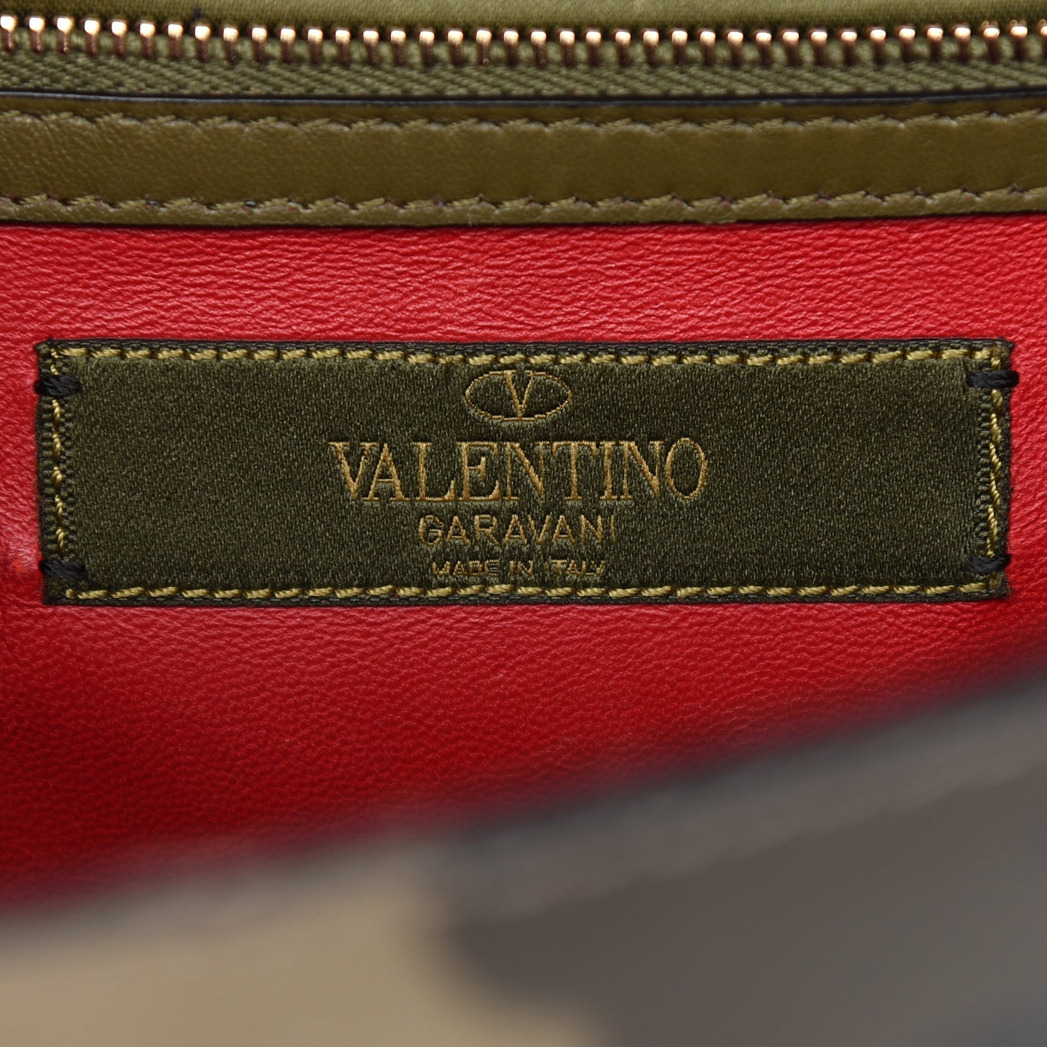 Valentino Garavani Nappa Canvas Camouflage Medium Glam Lock Rockstud Flap Verde 6 of 10