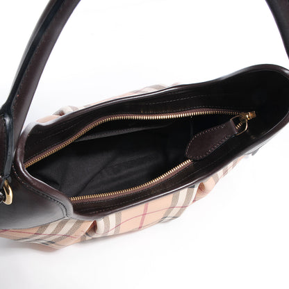 Burberry Haymarket Check Small Brooklyn Hobo Brown 5 of 8