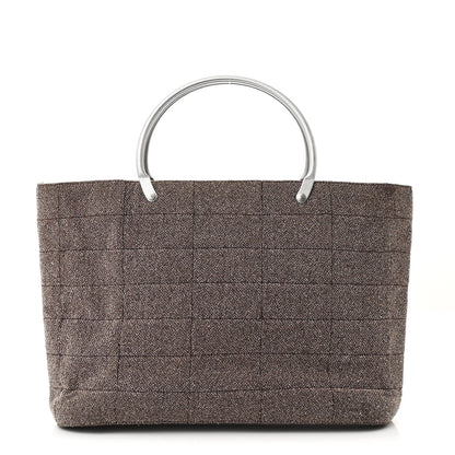 Chanel Tweed Quilted Chocolate Bar Tote Beige 1 of 11
