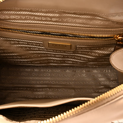 Prada Re-Nylon Saffiano Medium Re-Edition 1978 Two Handle Bag White Biege 5 of 9