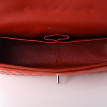 Chanel Lambskin Quilted Jumbo Double Flap Red 5 of 15