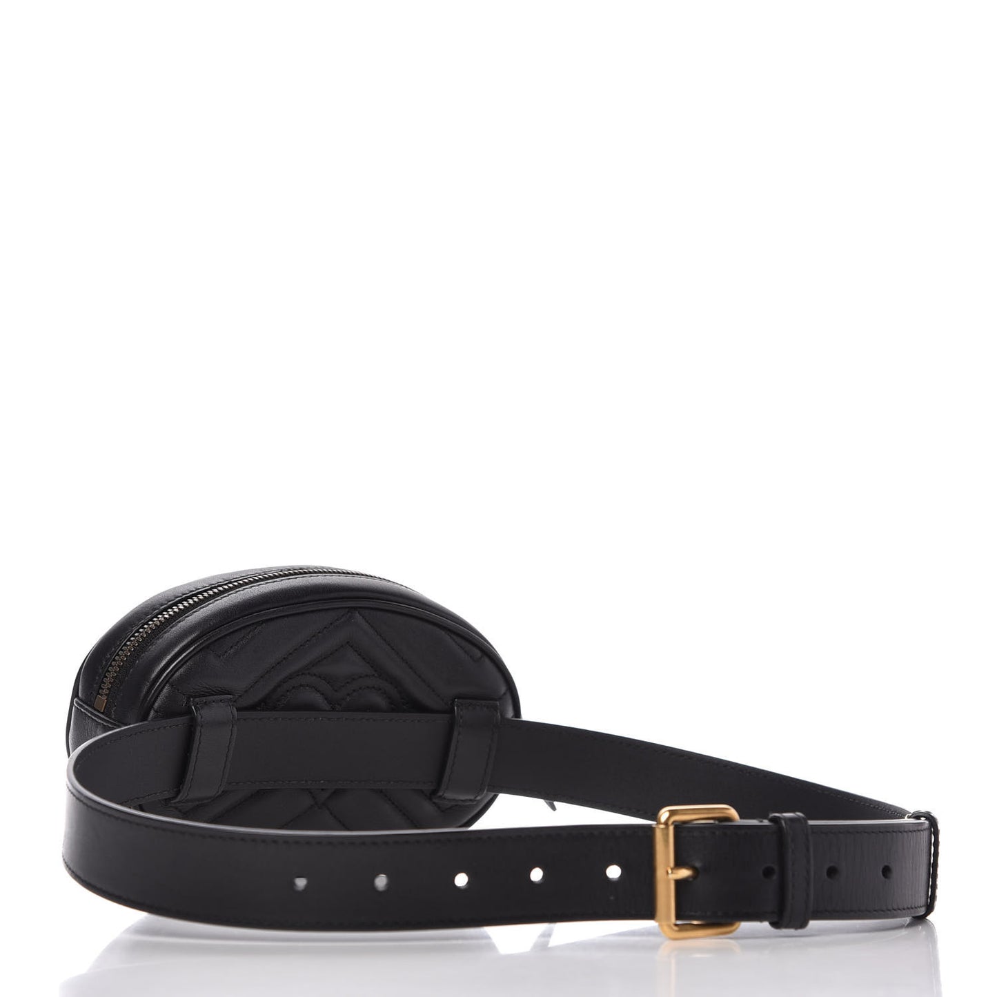 Calfskin Matelasse GG Marmont Belt Bag 85 34 Black