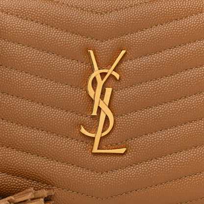 Saint Laurent Grain De Poudre Matelasse Monogram Mini Lou Camera Bag Dark Natural 8 of 11