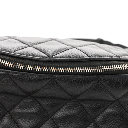 Chanel Grained Calfskin Quilted Waist Belt Bag Black 12 of 13