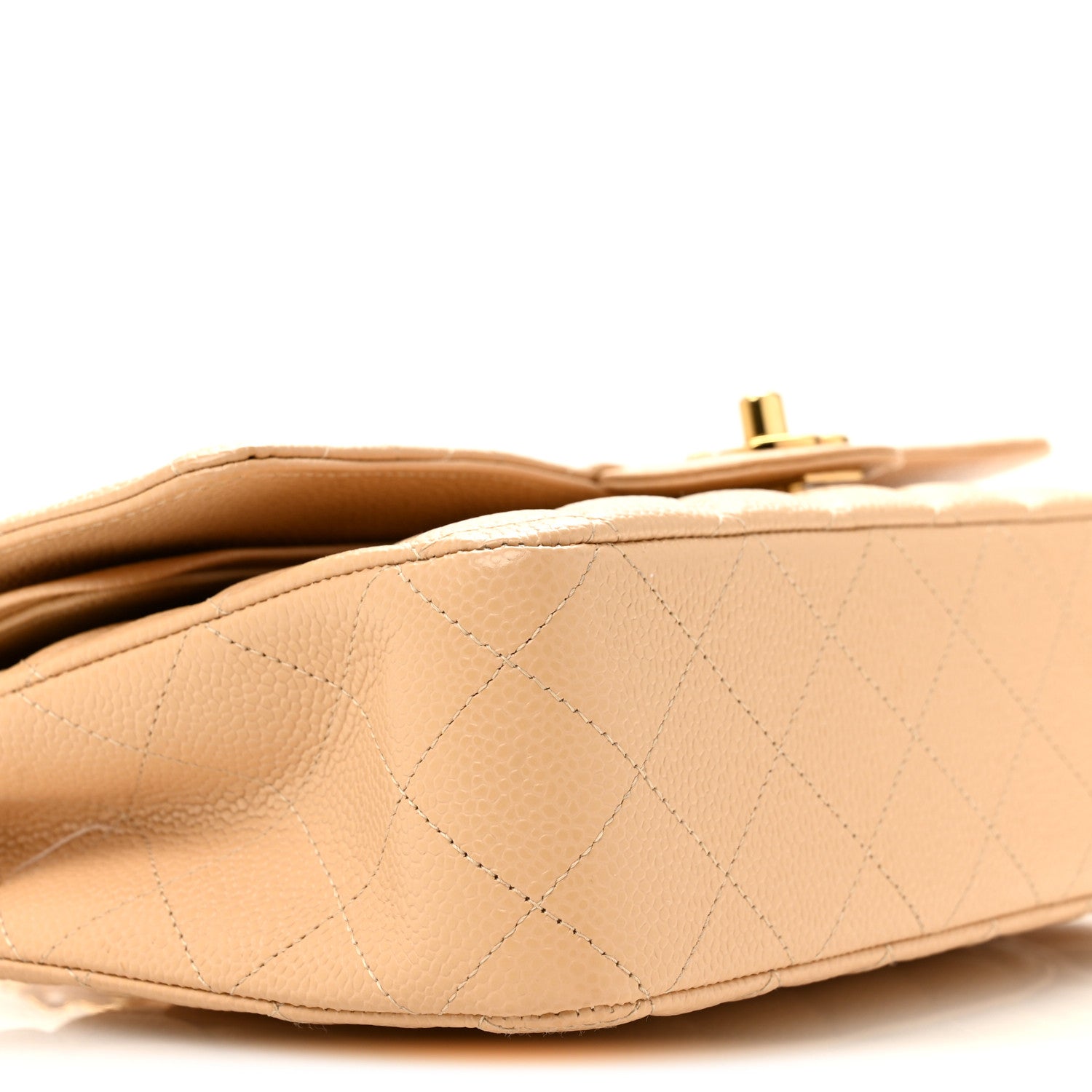 Chanel Caviar Quilted Medium Double Flap Beige 9 of 12