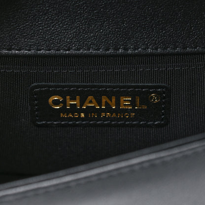 Chanel Lambskin Chevron Quilted Small Boy Flap Black 6 of 10