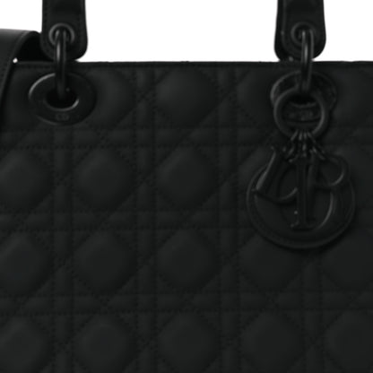 Christian Dior Ultra Matte Calfskin Cannage Medium Lady Dior Black 8 of 11