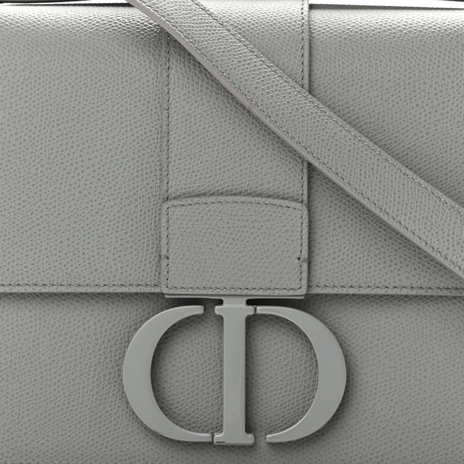 Christian Dior Ultra Matte Grained Calfskin 30 Montaigne Flap Bag Grey 8 of 12