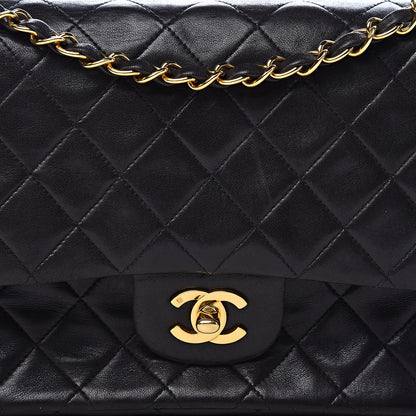 Chanel Lambskin Quilted Medium Double Flap Black 15 of 15