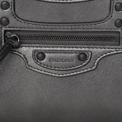 Balenciaga Smooth Calfskin Neo Classic Black Hardware Mini City Gunmetal 8 of 10